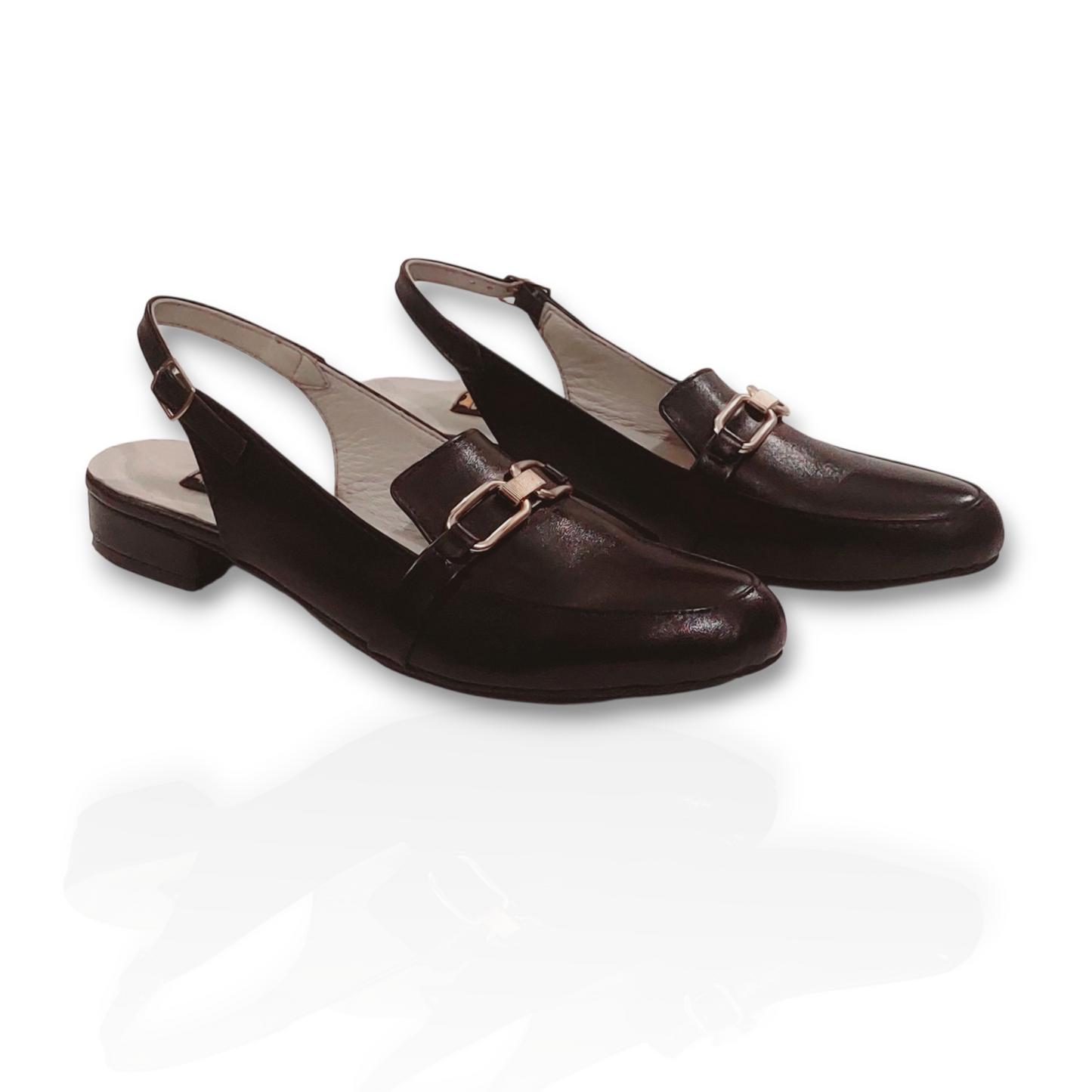Ladies leather heeled Sandal LS68