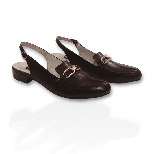 Ladies leather heeled Sandal LS68