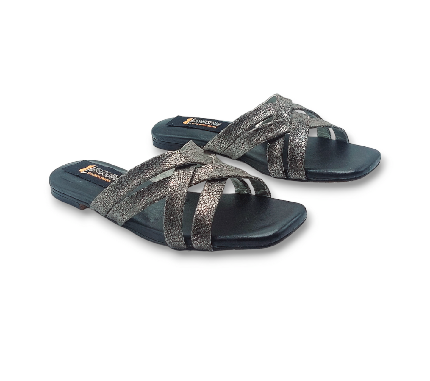 Ladies leather flat Chappal LS12