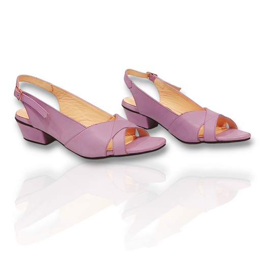 Ladies leather heeled Sandal LS69