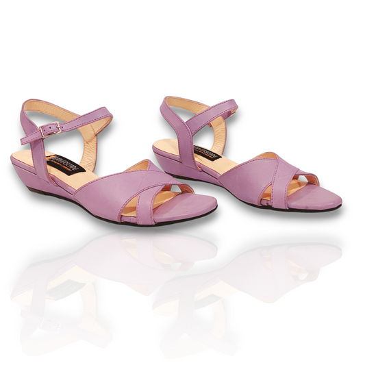 Ladies leather heeled Sandal LS73