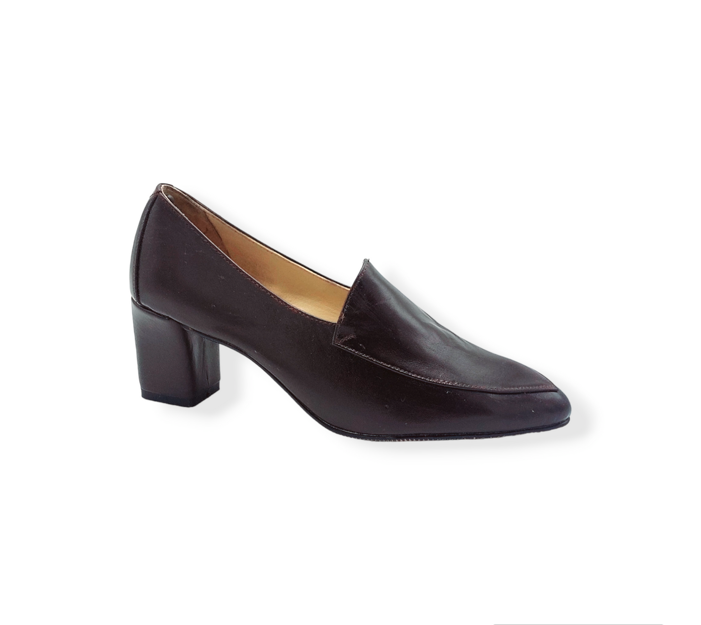 Ladies leather court shoe design LS42