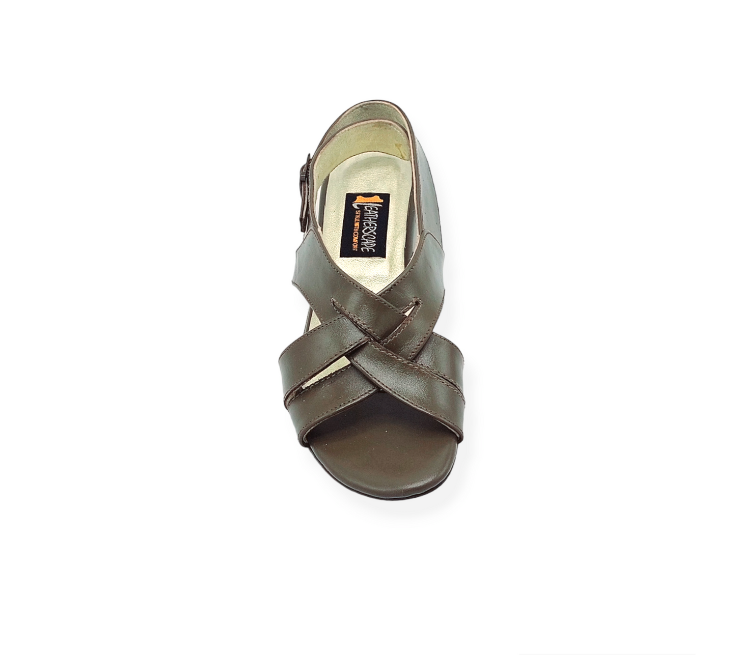 Ladies leather flat sandal LS10