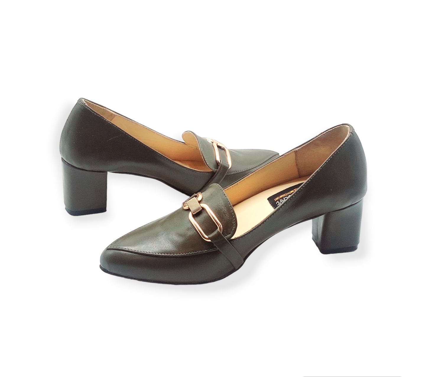 Ladies leather court shoe design LS46