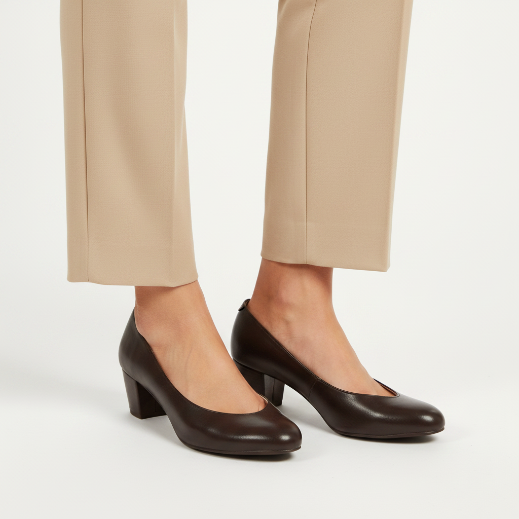 Ladies leather court shoe LS86