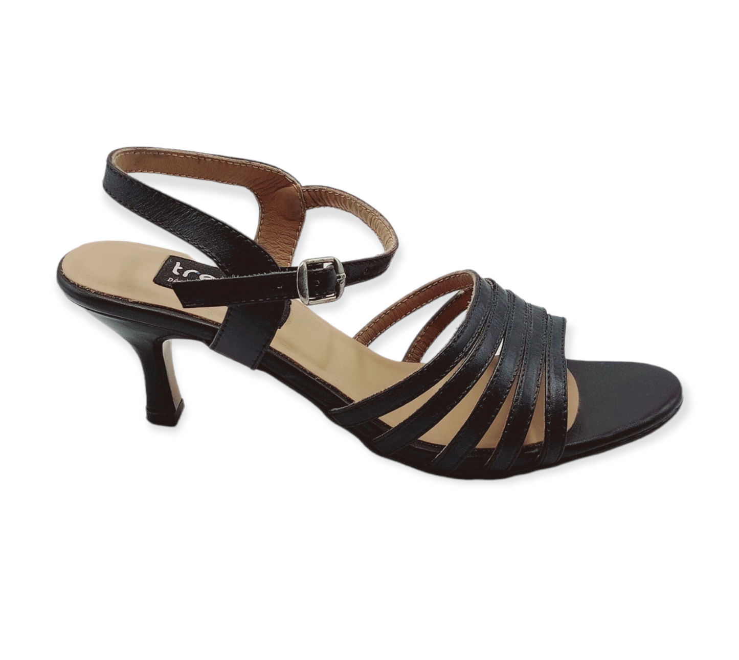 Leather Heeled Sandal Design ZA009