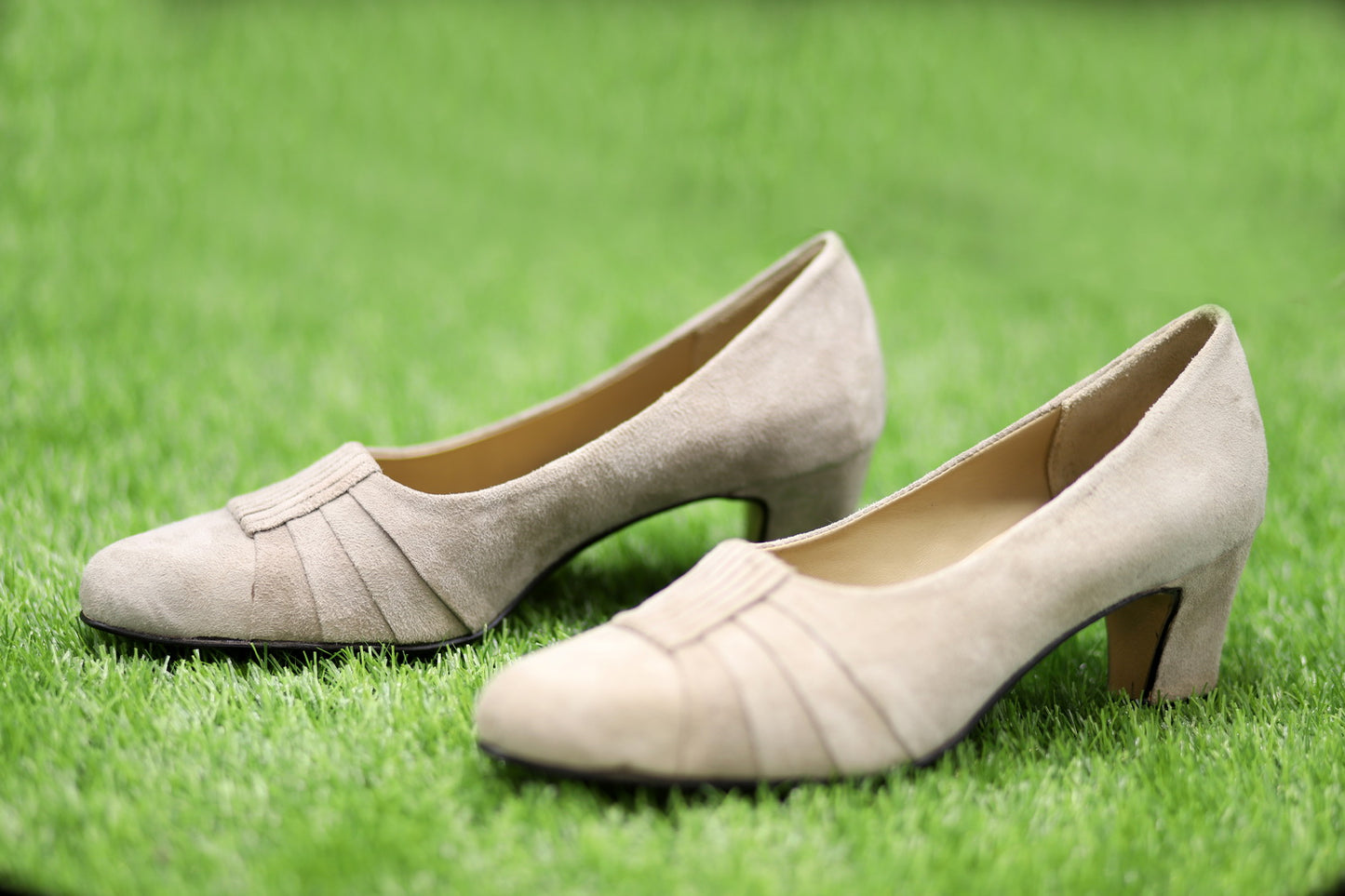 Suede Leather Court Shoes