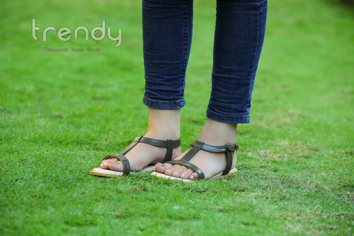 Leather Flat Sandal Design MS003