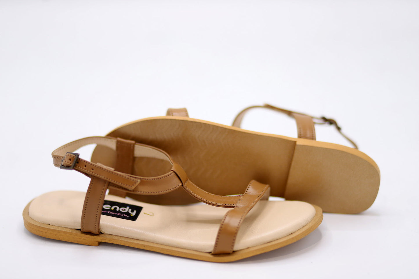 Leather Flat Sandal Design MS003