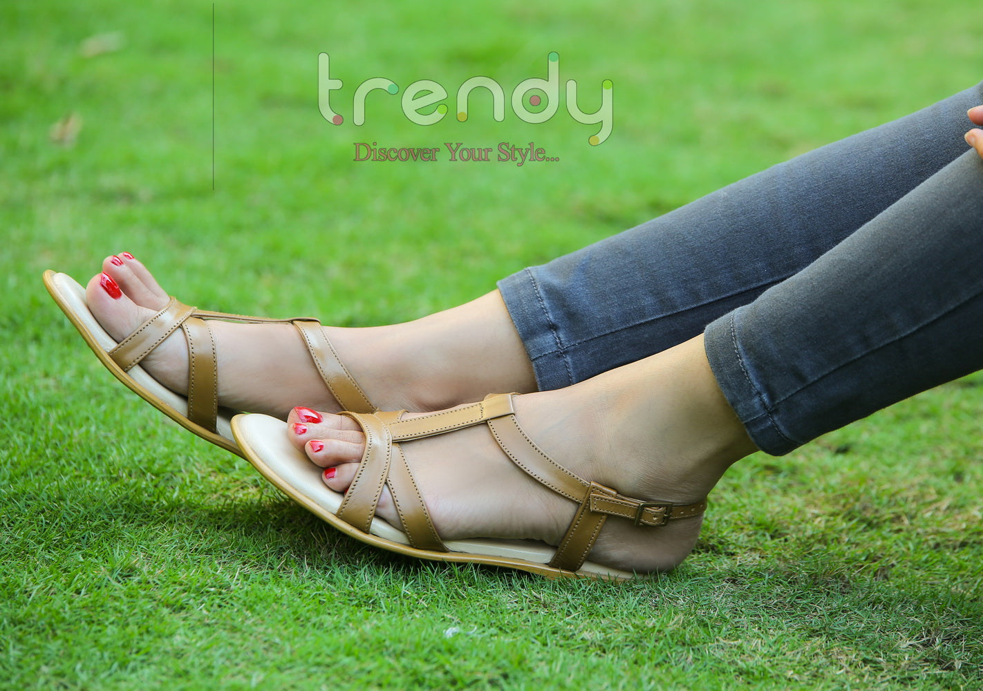 Leather Flat Sandal Design MS004