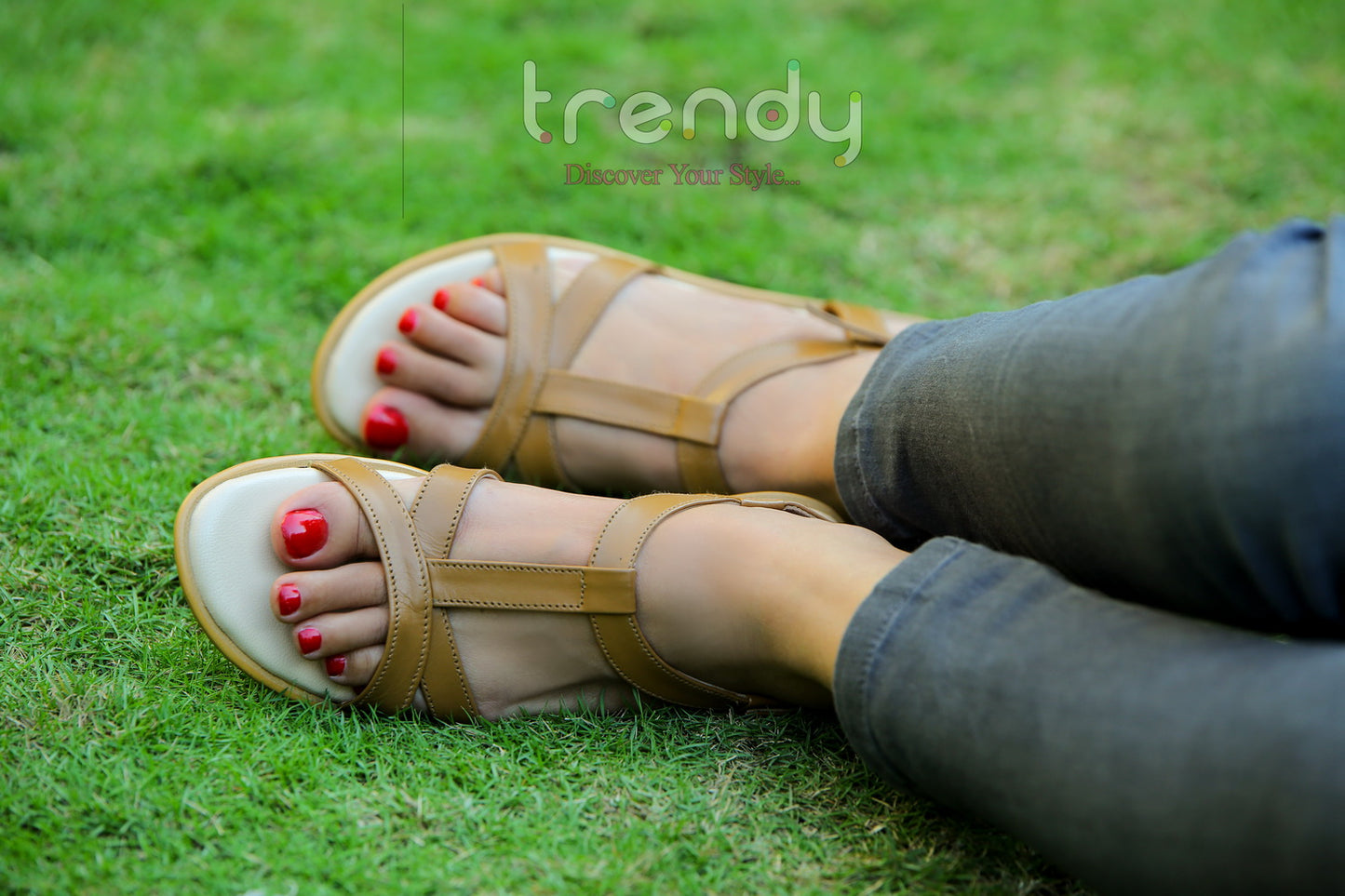 Leather Flat Sandal Design MS004