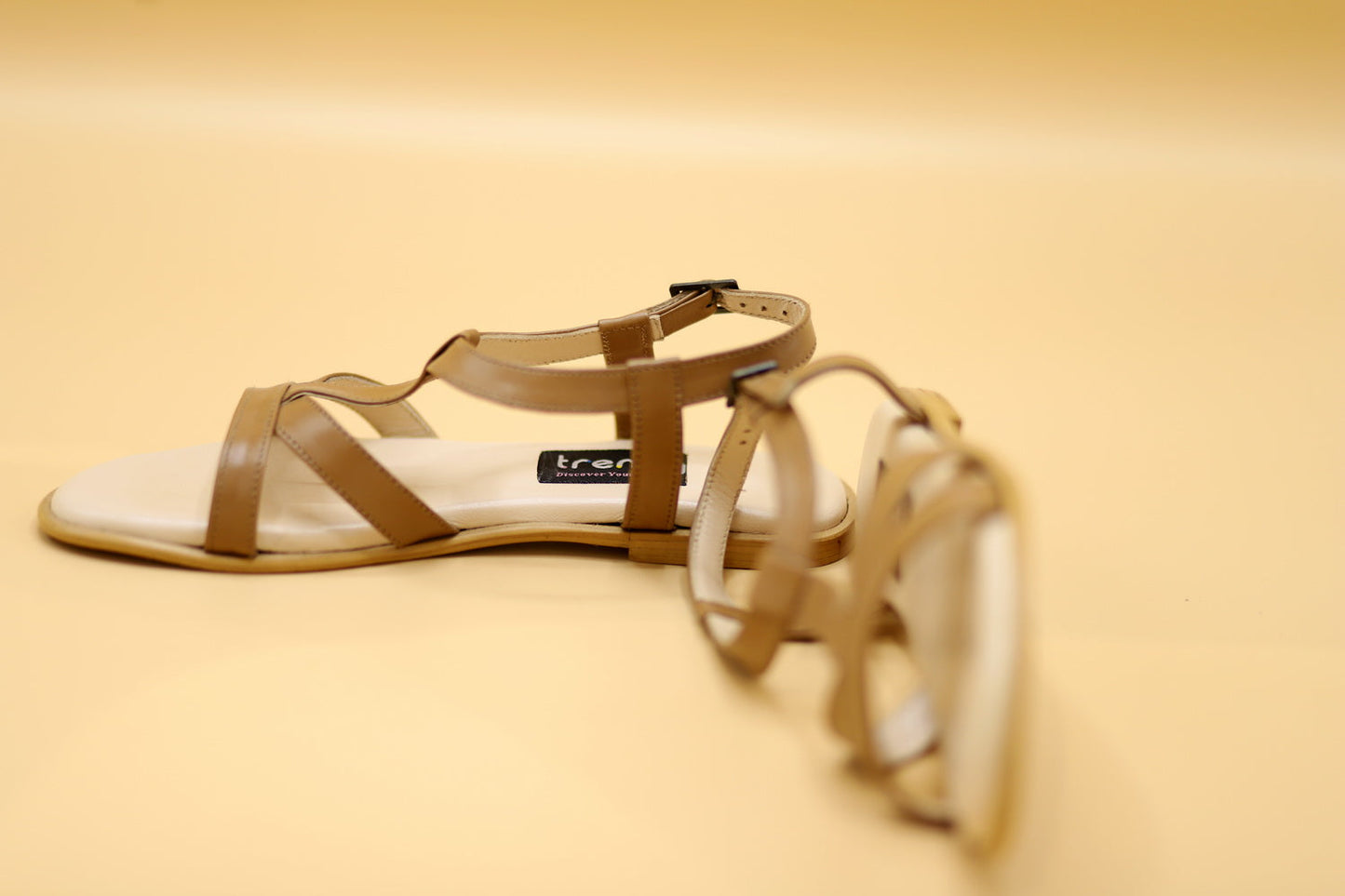 Leather Flat Sandal Design MS004