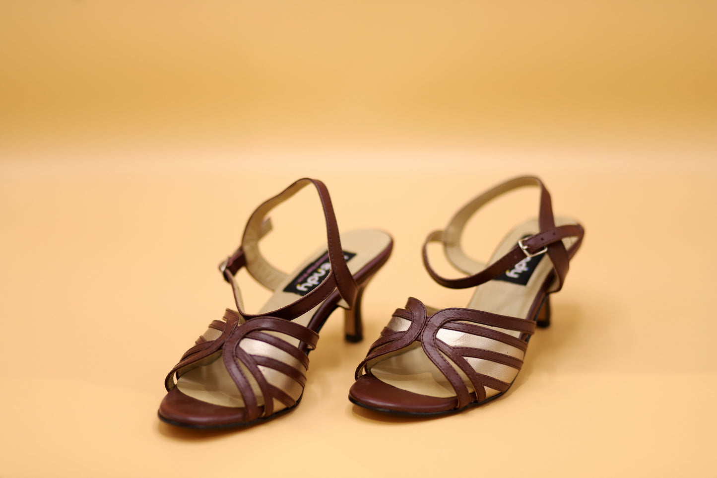 Leather Heeled Sandal Design ZA010