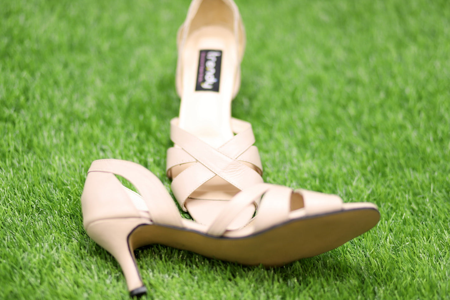 Leather Heeled Sandals Design ZA011