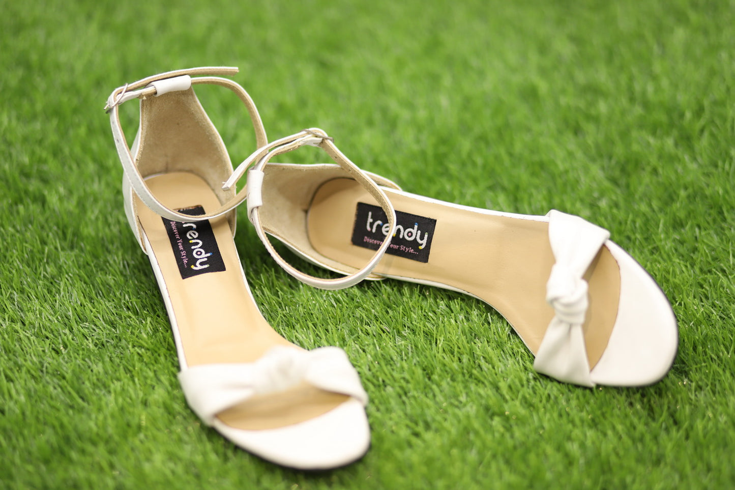 Leather Heeled Sandal Design ZA024