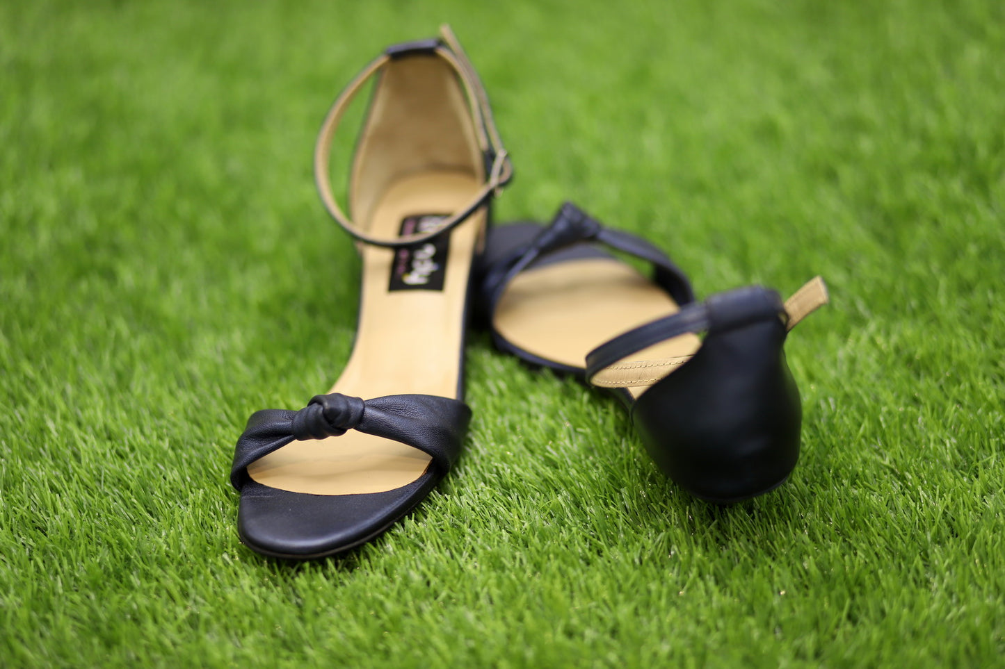 Leather Heeled Sandal Design ZA024