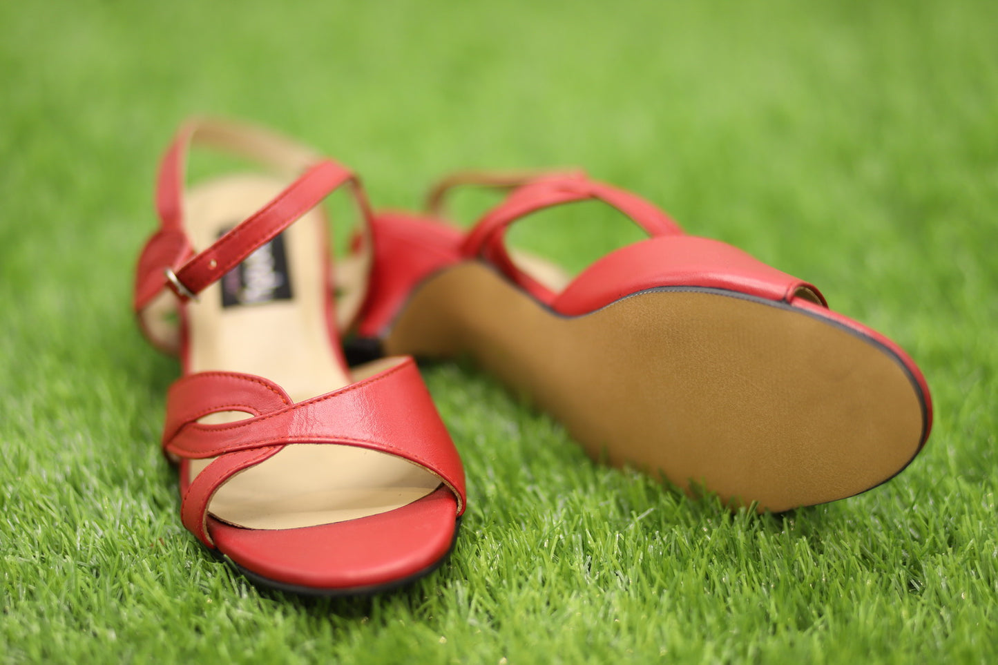 Leather Heeled Sandal Design ZA027