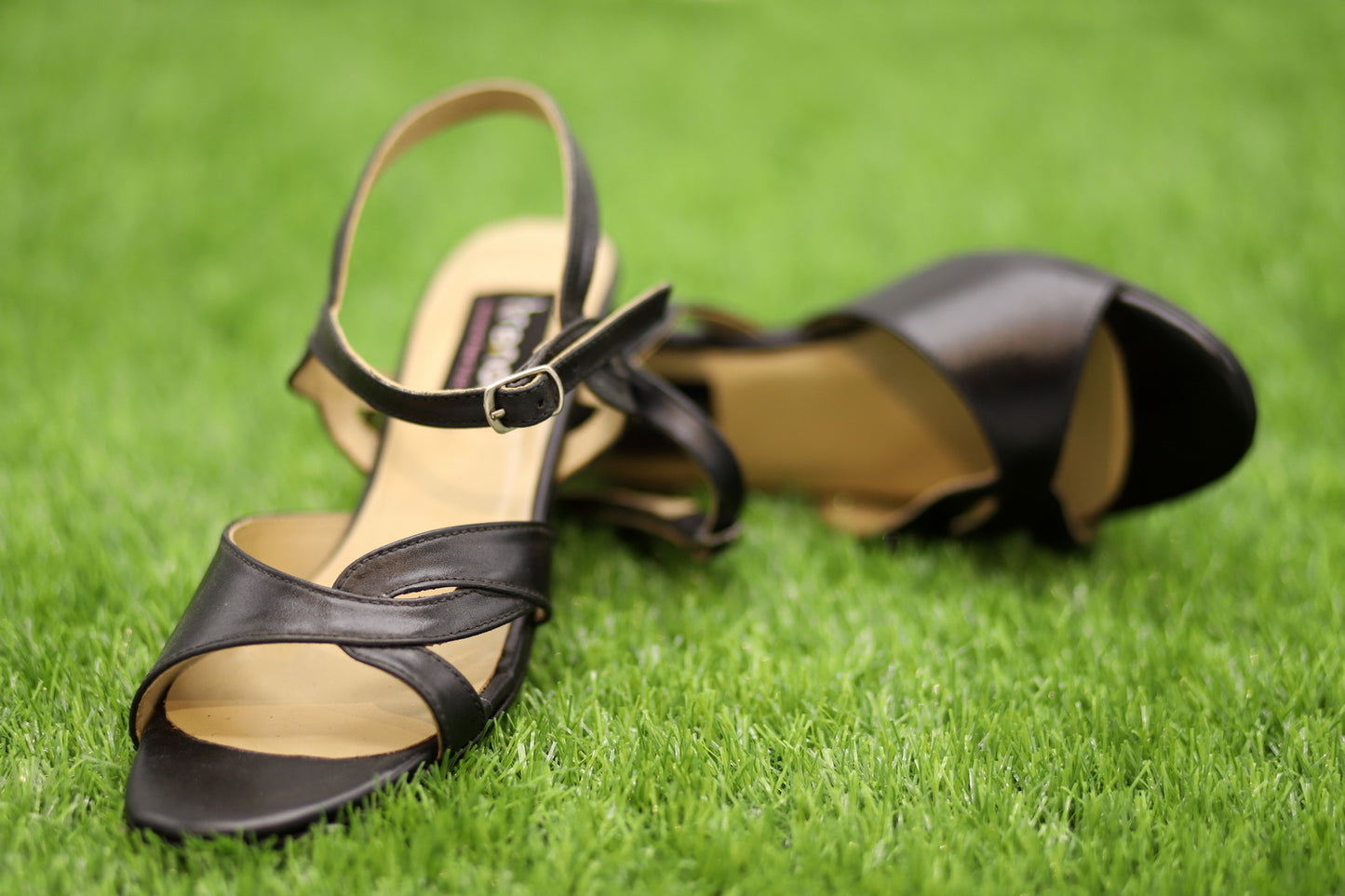 Leather Heeled Sandal Design ZA027