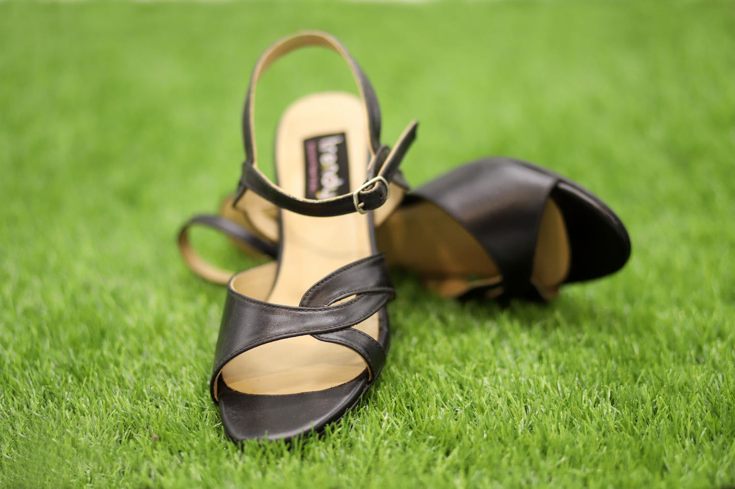 Leather Heeled Sandal Design ZA027